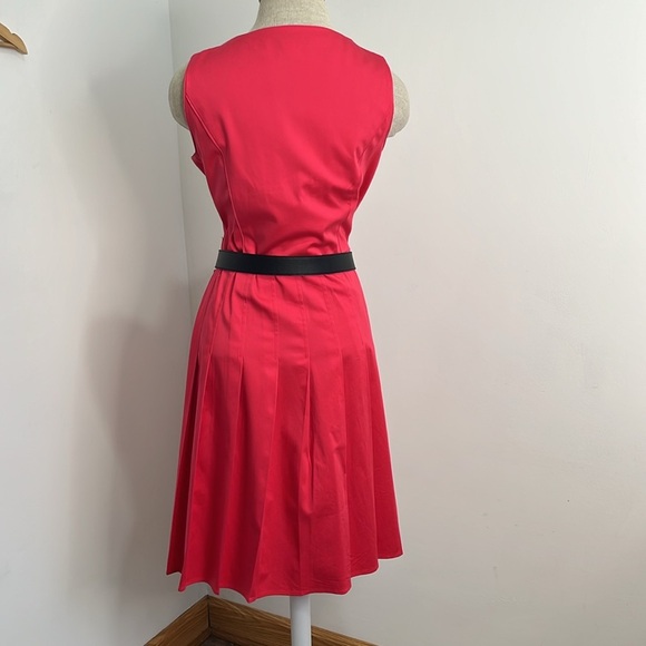 Spense Womens Rockabilly Dress Size 10 Bright Pink Square Sweetheart Neck - Flaw - Picture 6 of 16